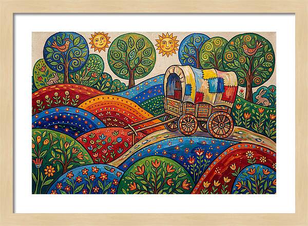 Colorful Wagon Landscape