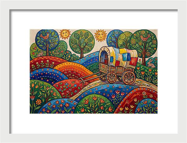 Colorful Wagon Landscape
