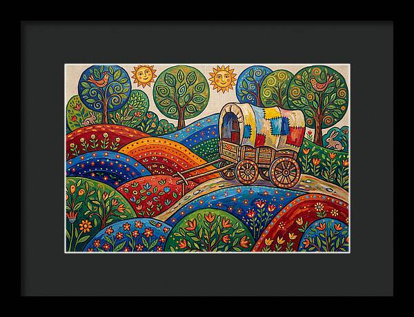Colorful Wagon Landscape
