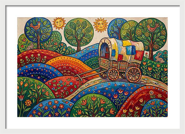 Colorful Wagon Landscape