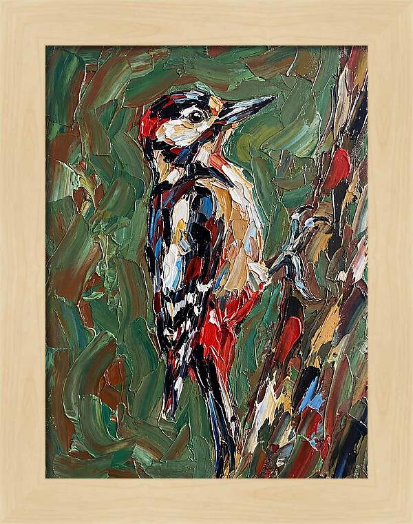 Colorful Woodpecker Perched