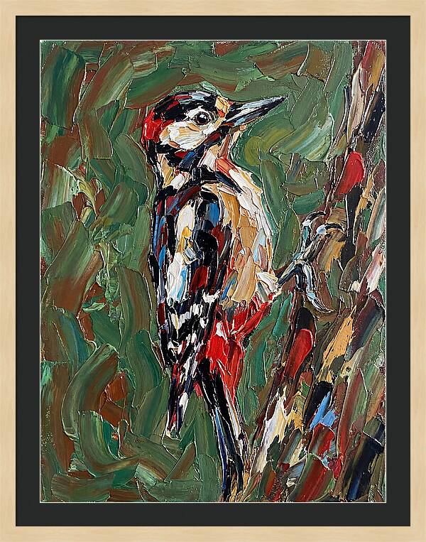 Colorful Woodpecker Perched