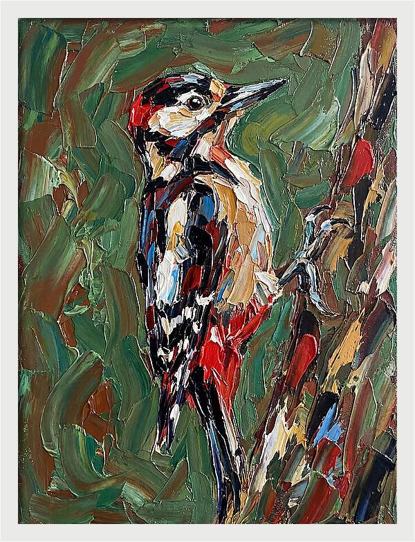 Colorful Woodpecker Perched