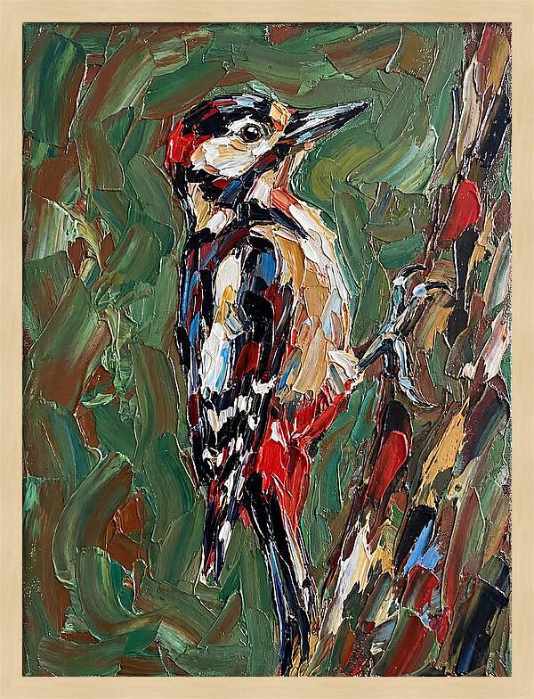 Colorful Woodpecker Perched