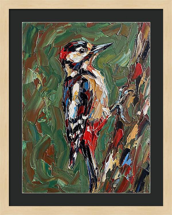 Colorful Woodpecker Perched