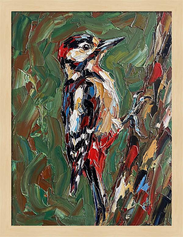 Colorful Woodpecker Perched