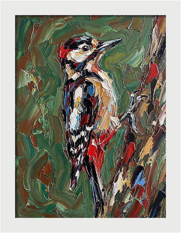 Colorful Woodpecker Perched