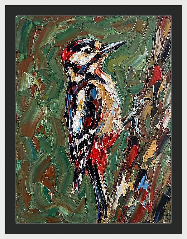 Colorful Woodpecker Perched