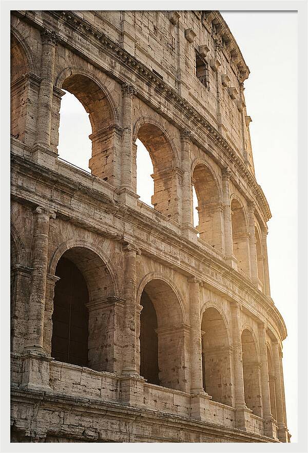Colosseum Arches Bathed In Warmth