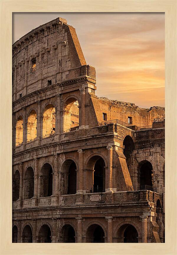 Colosseum At Sunset
