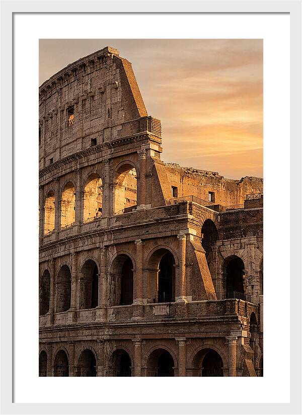 Colosseum At Sunset