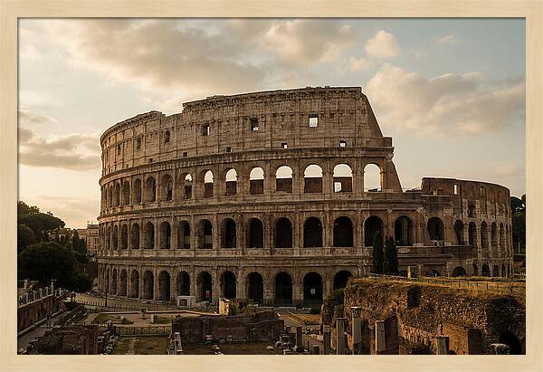 Colosseum At Sunset