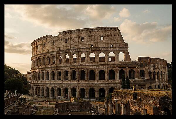 Colosseum At Sunset