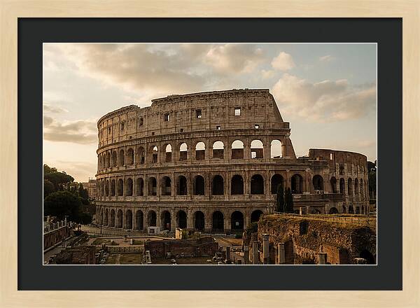 Colosseum At Sunset