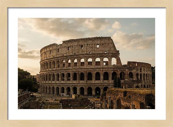 Colosseum At Sunset
