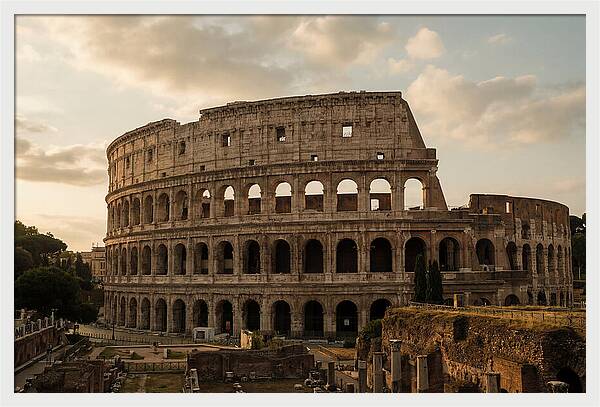 Colosseum At Sunset