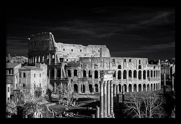 Colosseum Bathed In Sunset Light
