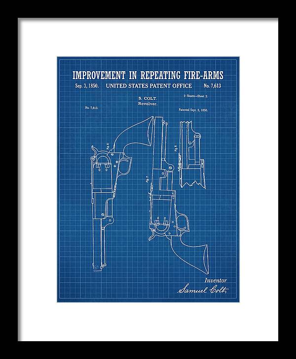Colt Repeating Revolver Colt Blueprint Patent Us7613