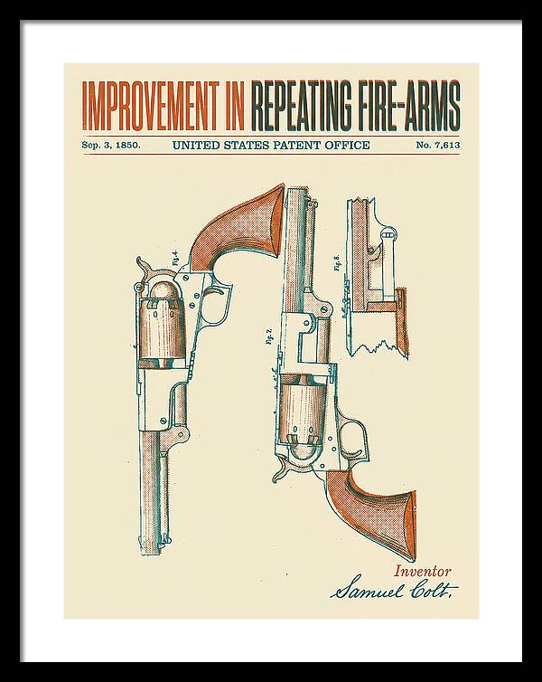 Colt Repeating Revolver Colt Retro Patent Us7613