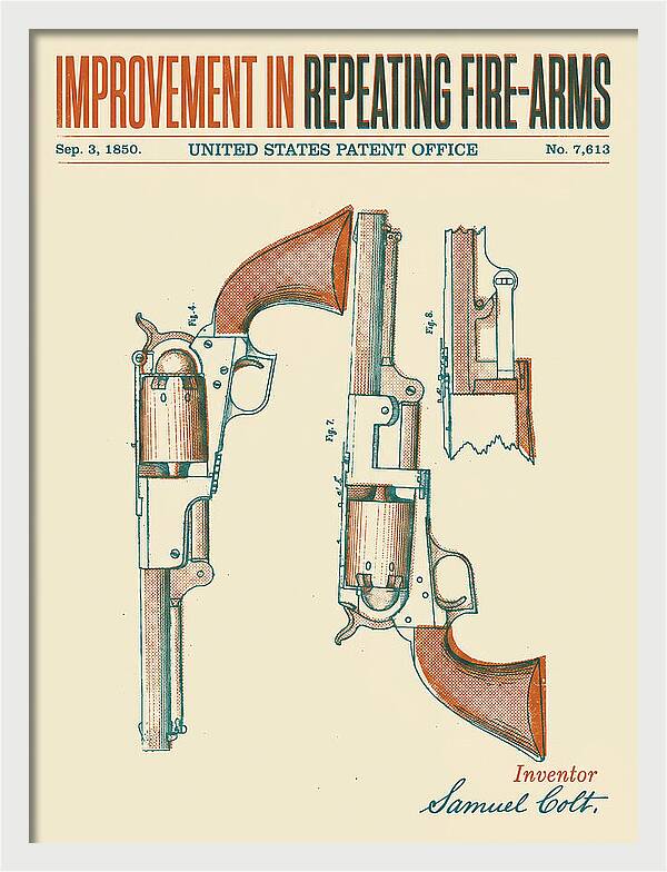 Colt Repeating Revolver Colt Retro Patent Us7613