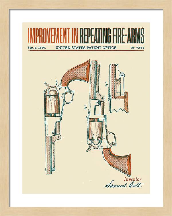 Colt Repeating Revolver Colt Retro Patent Us7613