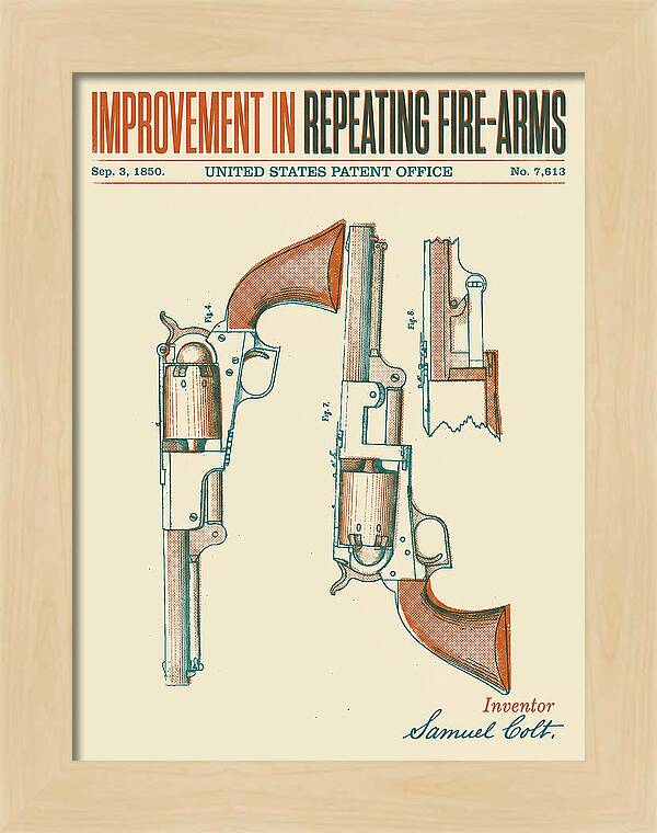 Colt Repeating Revolver Colt Retro Patent Us7613
