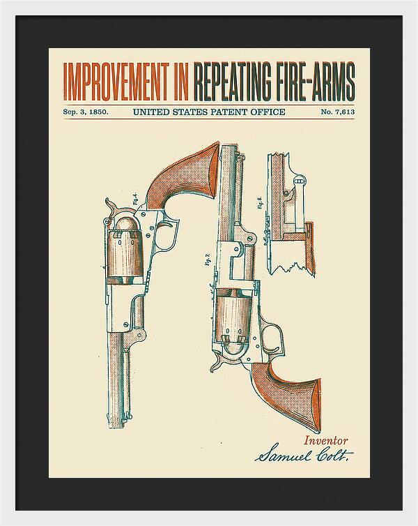 Colt Repeating Revolver Colt Retro Patent Us7613