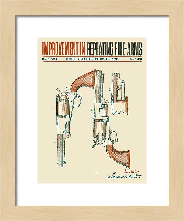 Colt Repeating Revolver Colt Retro Patent Us7613