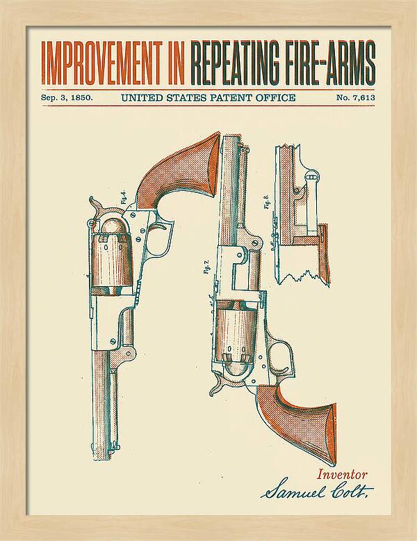 Colt Repeating Revolver Colt Retro Patent Us7613
