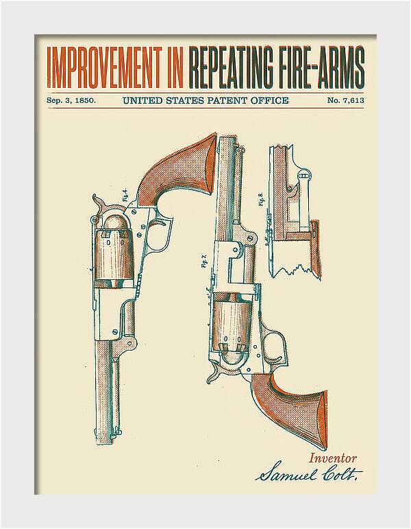 Colt Repeating Revolver Colt Retro Patent Us7613