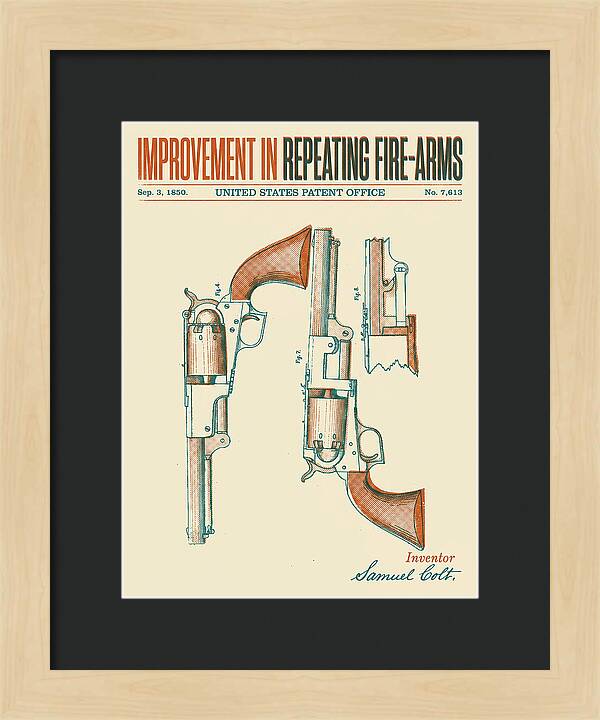 Colt Repeating Revolver Colt Retro Patent Us7613