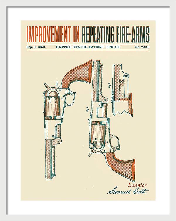 Colt Repeating Revolver Colt Retro Patent Us7613