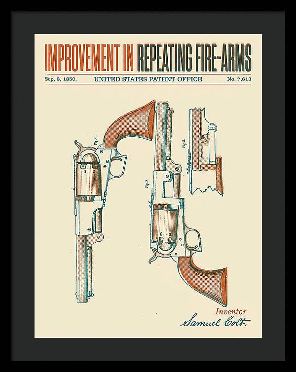 Colt Repeating Revolver Colt Retro Patent Us7613