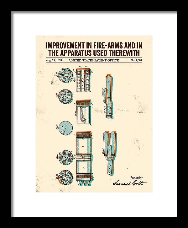 Colt Revolver Apparatus Colt Retro Patent Us1304