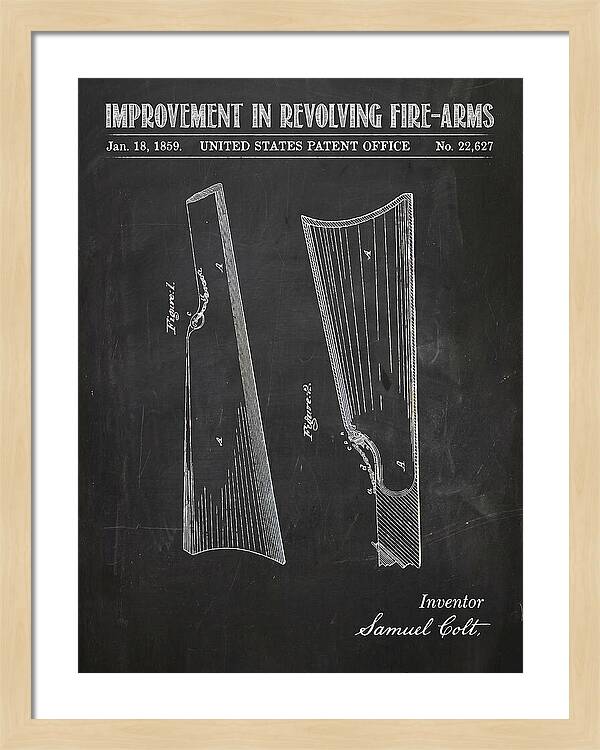 Colt Revolver Grip Colt Chalkboard Patent Us22627