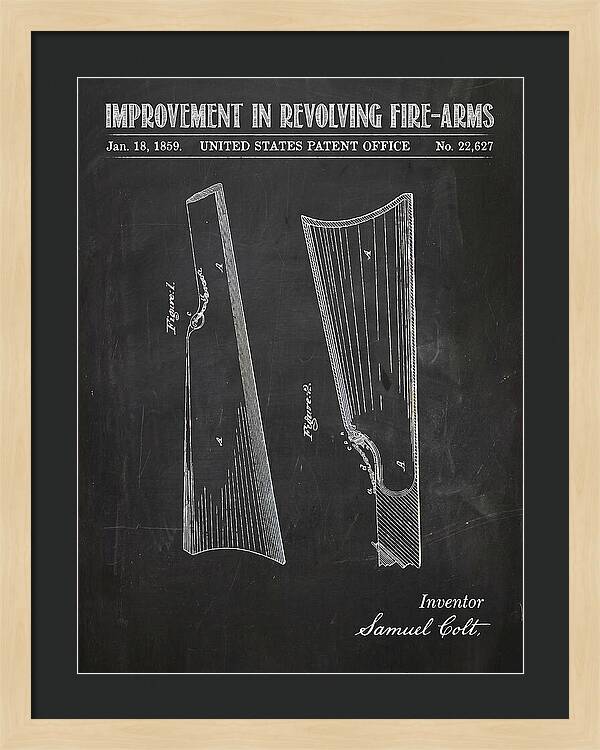 Colt Revolver Grip Colt Chalkboard Patent Us22627