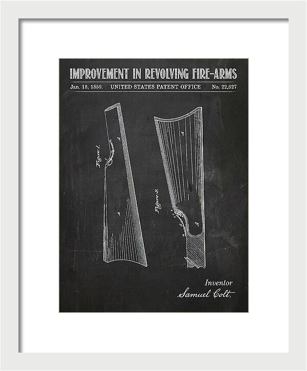 Colt Revolver Grip Colt Chalkboard Patent Us22627