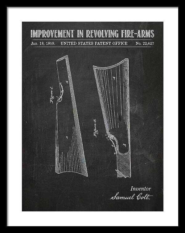 Colt Revolver Grip Colt Chalkboard Patent Us22627