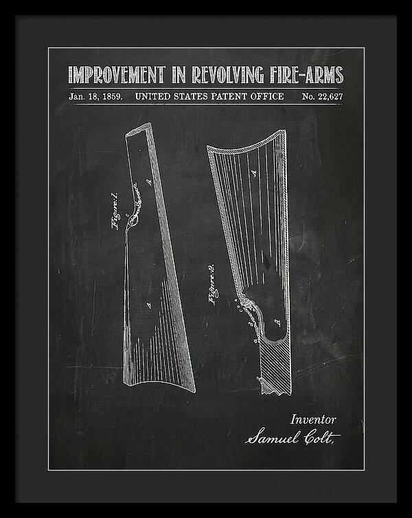 Colt Revolver Grip Colt Chalkboard Patent Us22627