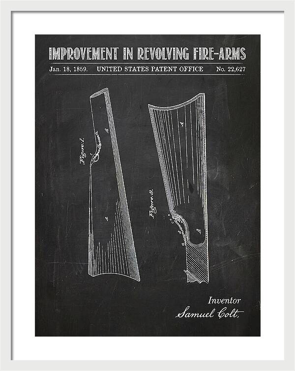Colt Revolver Grip Colt Chalkboard Patent Us22627