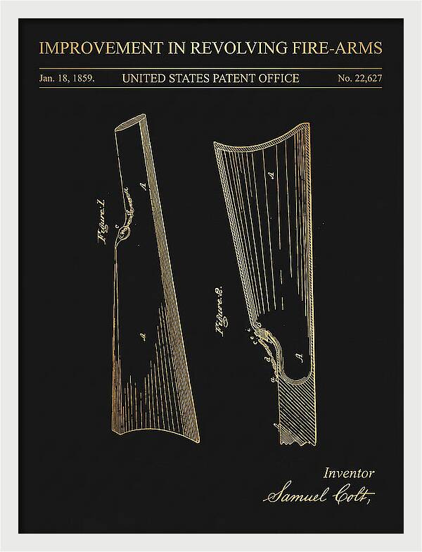 Colt Revolver Grip Colt Gold Patent Us22627