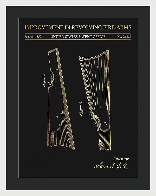 Colt Revolver Grip Colt Gold Patent Us22627