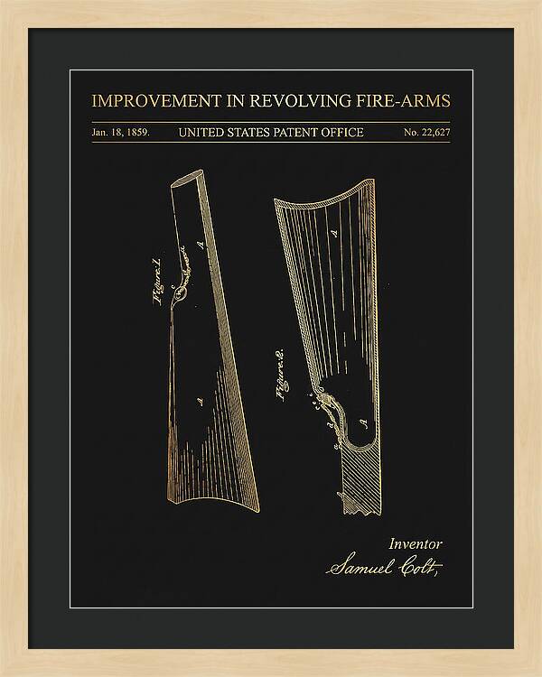 Colt Revolver Grip Colt Gold Patent Us22627