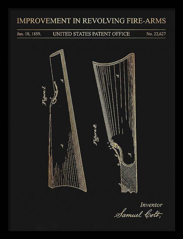 Colt Revolver Grip Colt Gold Patent Us22627