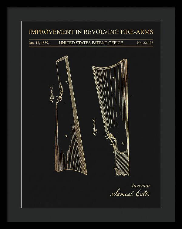 Colt Revolver Grip Colt Gold Patent Us22627