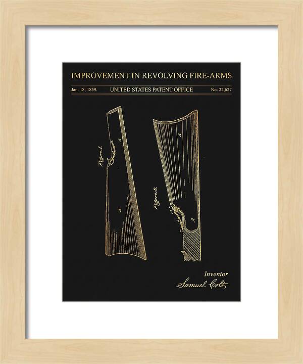 Colt Revolver Grip Colt Gold Patent Us22627