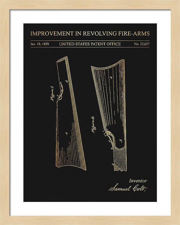 Colt Revolver Grip Colt Gold Patent Us22627