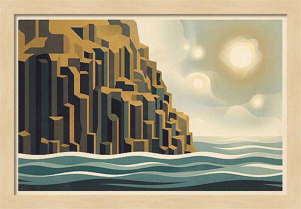 Columnar Basalt Cliff Face