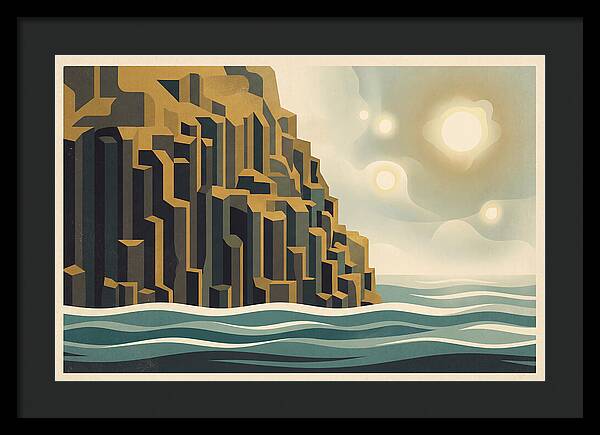 Columnar Basalt Cliff Face