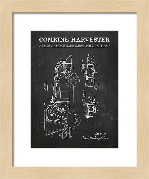 Combine Harvester Chalkboard Patent Us2474557a